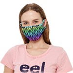 Rainbow Skull Checkerboard Crease Cloth Face Mask (Adult)