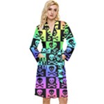 Rainbow Skull Checkerboard Robe