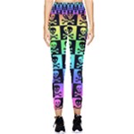 Rainbow Skull Checkerboard Pocket Leggings 