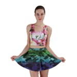 Rainbow Camouflage Mini Skirt