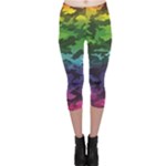 Rainbow Camouflage Capri Leggings 