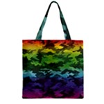 Rainbow Camouflage Zipper Grocery Tote Bag