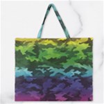 Rainbow Camouflage Zipper Large Tote Bag