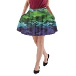 Rainbow Camouflage A-Line Pocket Skirt