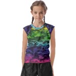 Rainbow Camouflage Kids  Raglan Cap Sleeve Tee