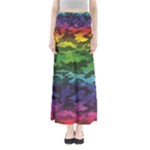 Rainbow Camouflage Full Length Maxi Skirt