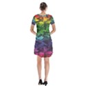 Short Sleeve V-neck Flare Dress 
