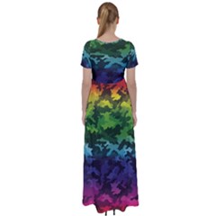 High Waist Short Sleeve Maxi Dress 