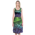 Rainbow Camouflage Midi Sleeveless Dress