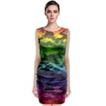 Rainbow Camouflage Classic Sleeveless Midi Dress