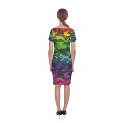 Classic Short Sleeve Midi Dress Back Classic Short Sleeve Midi Dress Back