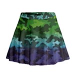 Rainbow Camouflage Mini Flare Skirt