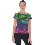 Rainbow Camouflage Short Sleeve Sports Top 