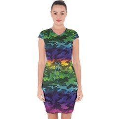 Capsleeve Drawstring Dress  