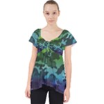 Rainbow Camouflage Lace Front Dolly Top