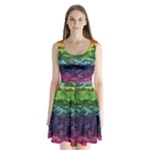 Rainbow Camouflage Split Back Mini Dress 