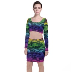 Long Sleeve Crop Top & Bodycon Skirt Set 