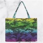 Rainbow Camouflage Zipper Medium Tote Bag