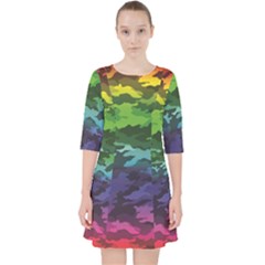Quarter Sleeve Pocket Dress 