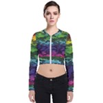 Rainbow Camouflage Long Sleeve Zip Up Bomber Jacket