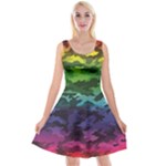 Rainbow Camouflage Reversible Velvet Sleeveless Dress