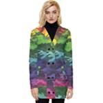 Rainbow Camouflage Button Up Hooded Coat 