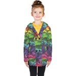 Rainbow Camouflage Kids  Double Breasted Button Coat