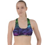 Rainbow Camouflage Criss Cross Racerback Sports Bra