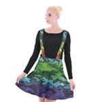 Rainbow Camouflage Suspender Skater Skirt