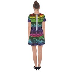 Drop Hem Mini Chiffon Dress 