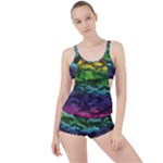 Rainbow Camouflage Boyleg Tankini Set 