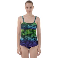 Twist Front Tankini Set 