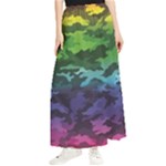 Rainbow Camouflage Maxi Chiffon Skirt