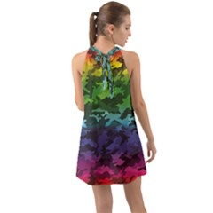 Halter Tie Back Chiffon Dress 