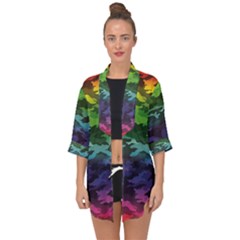 Open Front Chiffon Kimono 