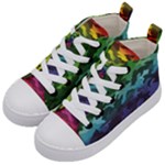 Rainbow Camouflage Kids  Mid-Top Canvas Sneakers