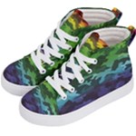 Rainbow Camouflage Kids  Hi-Top Skate Sneakers