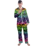 Rainbow Camouflage Men s Long Sleeve Satin Pajamas Set