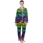 Rainbow Camouflage Satin Long Sleeve Pajamas Set