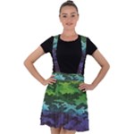 Rainbow Camouflage Velvet Suspender Skater Skirt