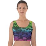 Rainbow Camouflage Velvet Crop Top