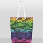 Rainbow Camouflage Full Print Rope Handle Tote (Small)