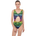 Rainbow Camouflage Center Cut Out Swimsuit