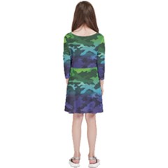 Kids  Quarter Sleeve Skater Dress 