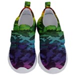 Rainbow Camouflage Kids  Velcro No Lace Shoes