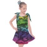 Rainbow Camouflage Kids  Tie Up Tunic Dress