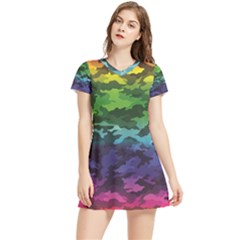 Short Sleeve V-Neck Dress 