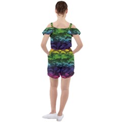 Ruffle Cut Out Chiffon Playsuit 