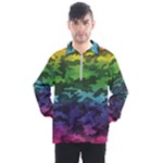 Rainbow Camouflage Men s Half Zip Pullover