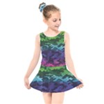 Rainbow Camouflage Kids  Skater Dress Swimsuit
